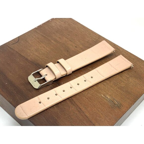 Invicta Watch Replacement Band Pink Leather 16mm Lug Silver Tone Steel Clasp - Picture 4 of 7